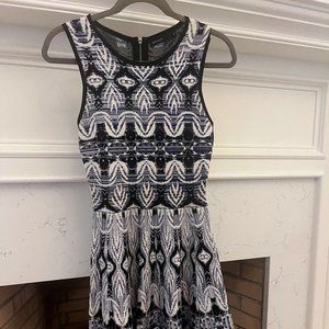 KAREN MILLEN - Blue Printed Work Dress